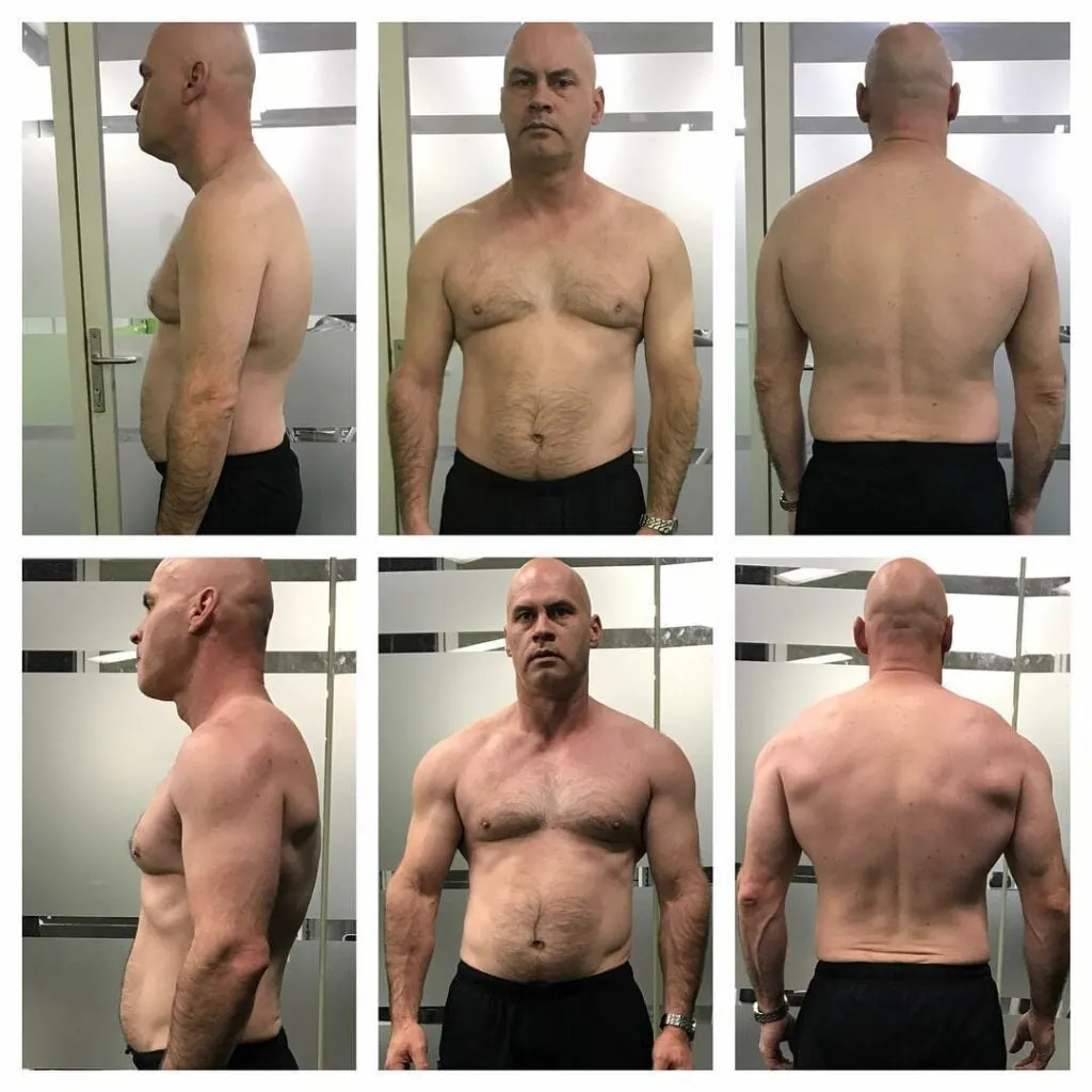 Client before and after transformation 3 at East 2 West Fitness