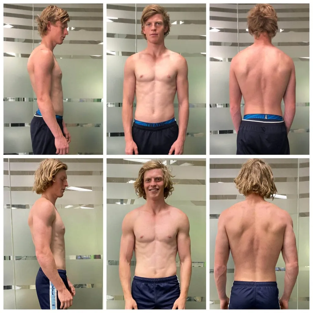 Client before and after transformation 5 at East 2 West Fitness