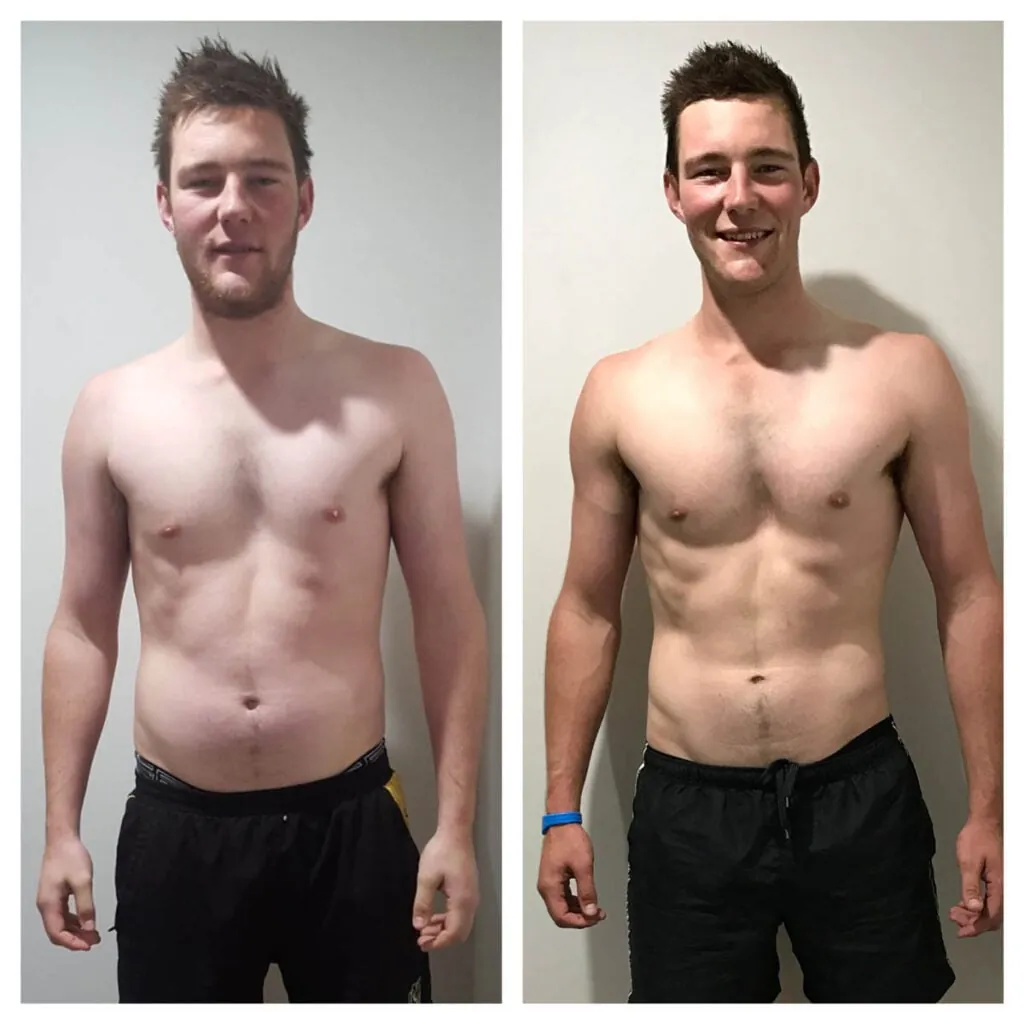 Client before and after transformation 9 at East 2 West Fitness