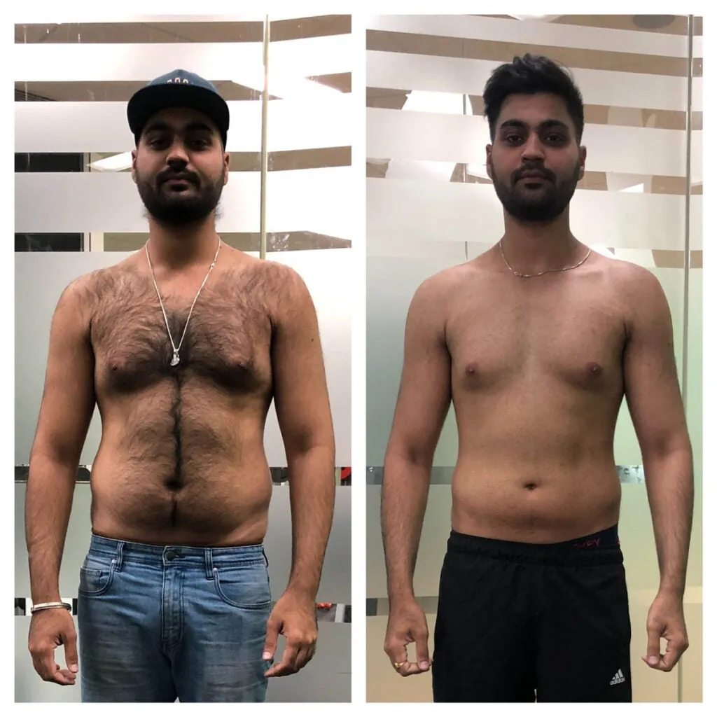 Client before and after transformation 11 at East 2 West Fitness
