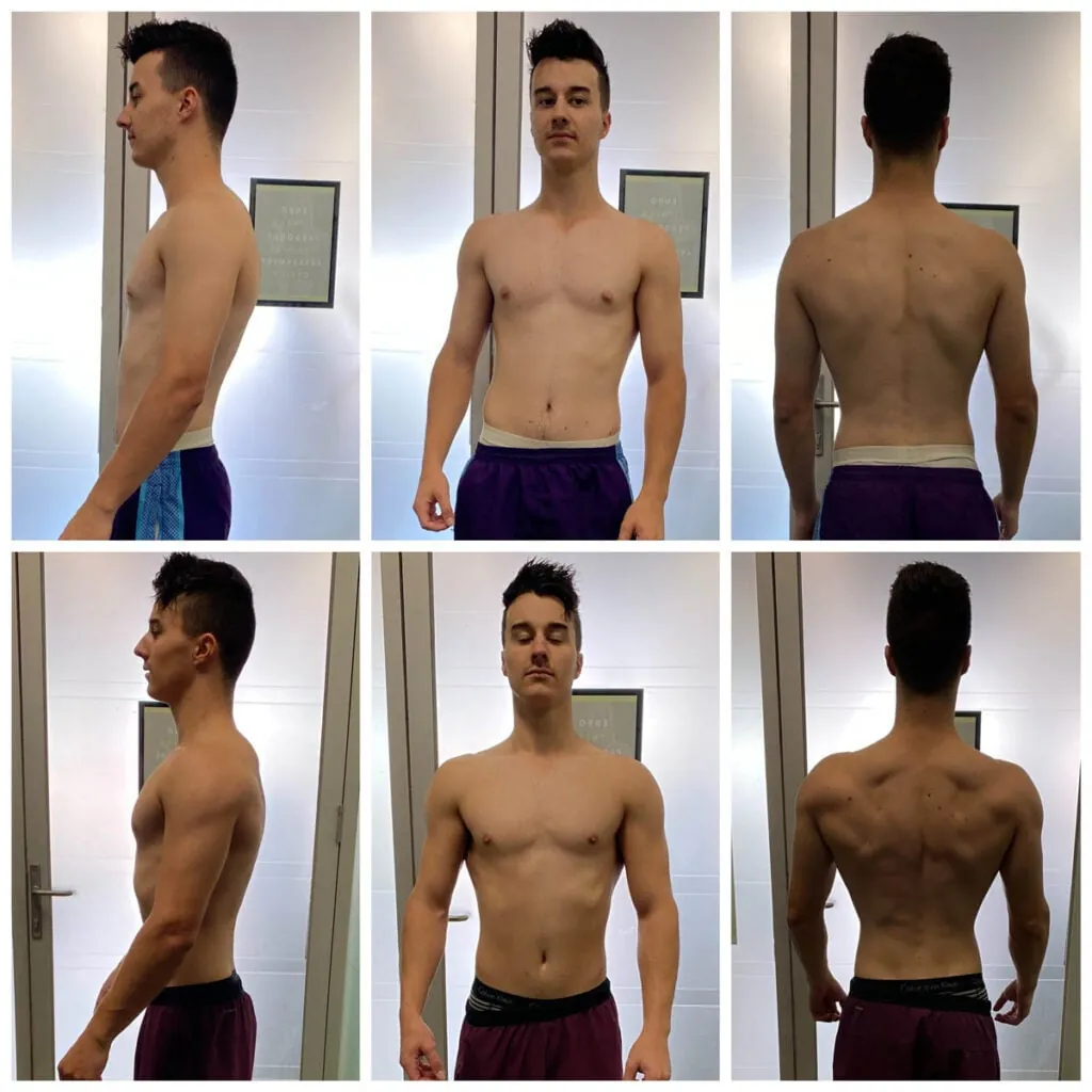 Client before and after transformation 16 at East 2 West Fitness