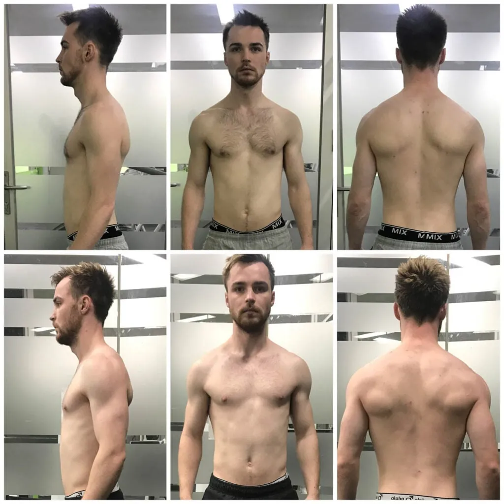Client before and after transformation 19 at East 2 West Fitness