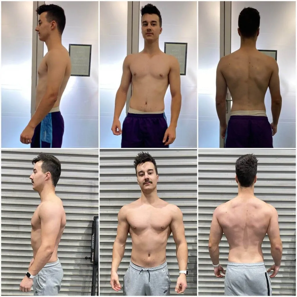 Client before and after transformation 23 at East 2 West Fitness