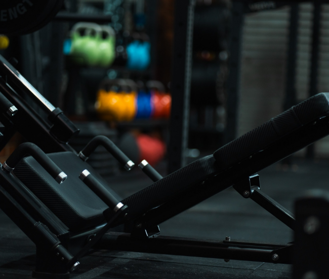 Gym leg press machine