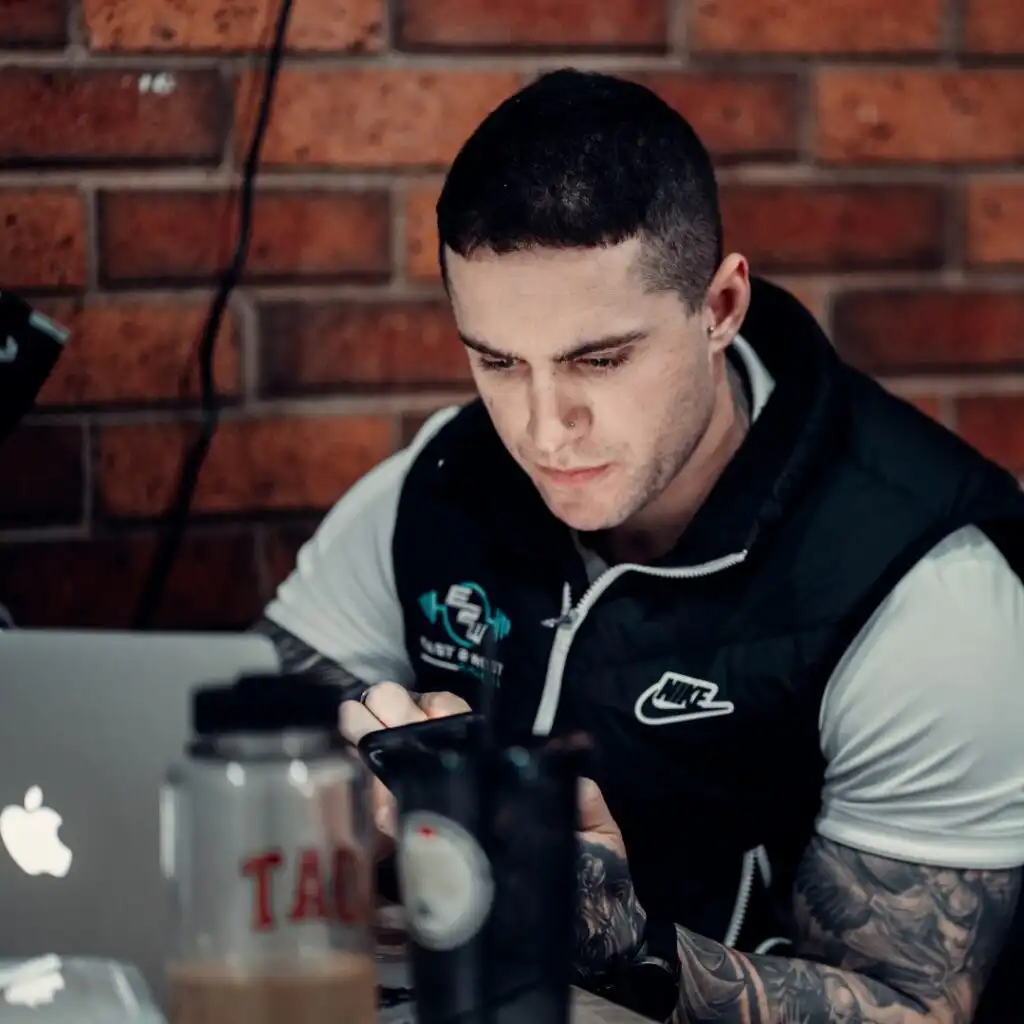Man working on laptop