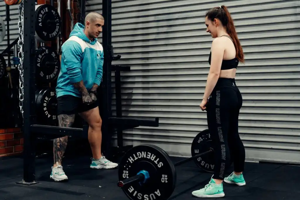 Weightlifting training session